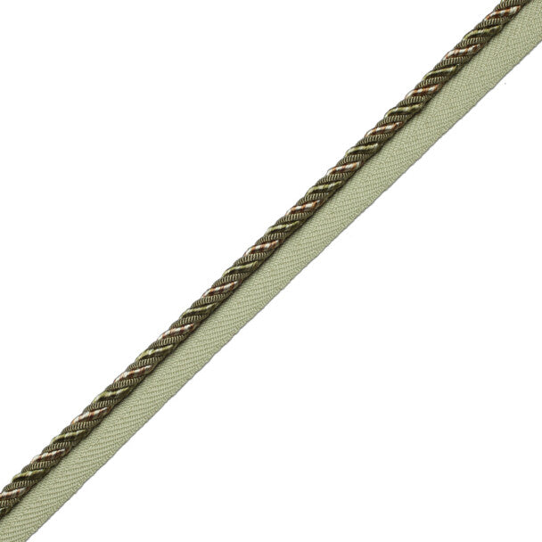 1/4" Aurelia Cord With Tape Trim by Samuel & Sons in Sage