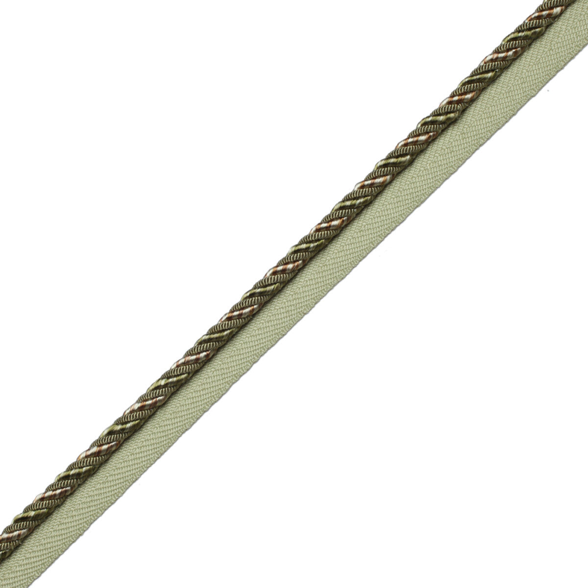 1/4" Aurelia Cord With Tape Trim by Samuel & Sons in Sage