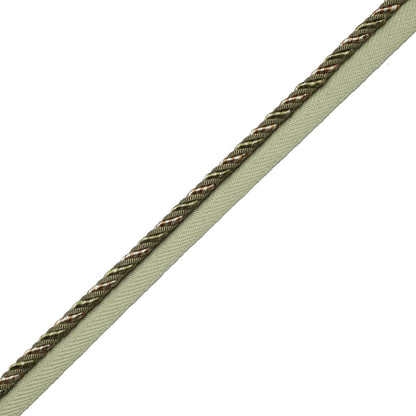 1/4" Aurelia Cord With Tape Trim by Samuel & Sons in Sage
