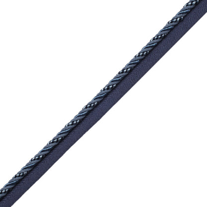1/4" Aurelia Cord With Tape Trim by Samuel & Sons in Sapphire