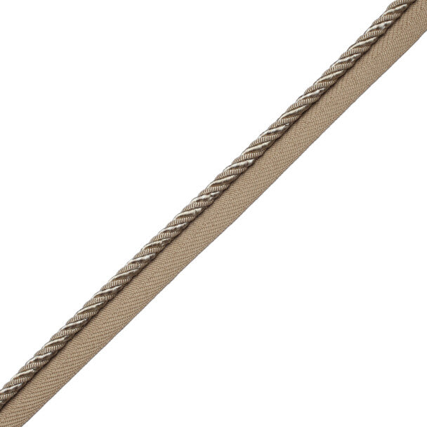 1/4" Aurelia Cord With Tape Trim by Samuel & Sons in Bisque