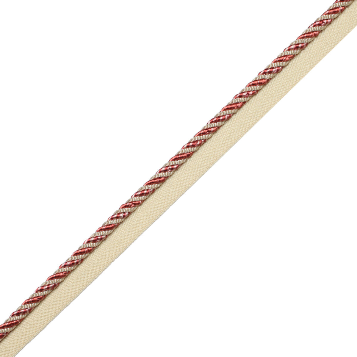 1/4" Aurelia Cord With Tape Trim by Samuel & Sons in Shell