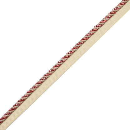 1/4" Aurelia Cord With Tape Trim by Samuel & Sons in Shell