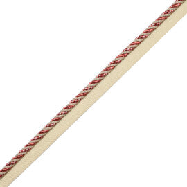 1/4" Aurelia Cord With Tape Trim by Samuel & Sons in Shell
