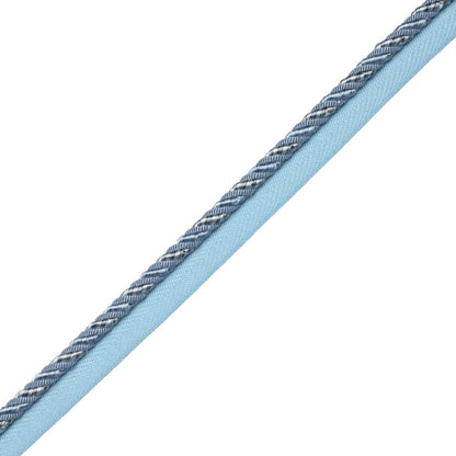 1/4" Aurelia Cord With Tape Trim by Samuel & Sons in Wedgewood