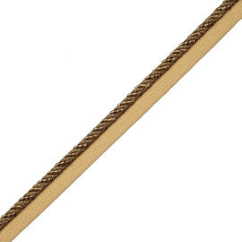 1/4" Aurelia Cord With Tape Trim by Samuel & Sons in Honey