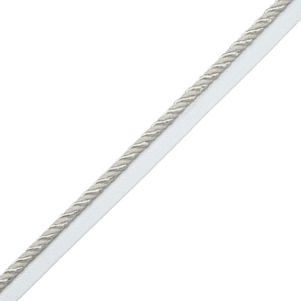 1/4" Aurelia Cord With Tape Trim by Samuel & Sons in Ivory