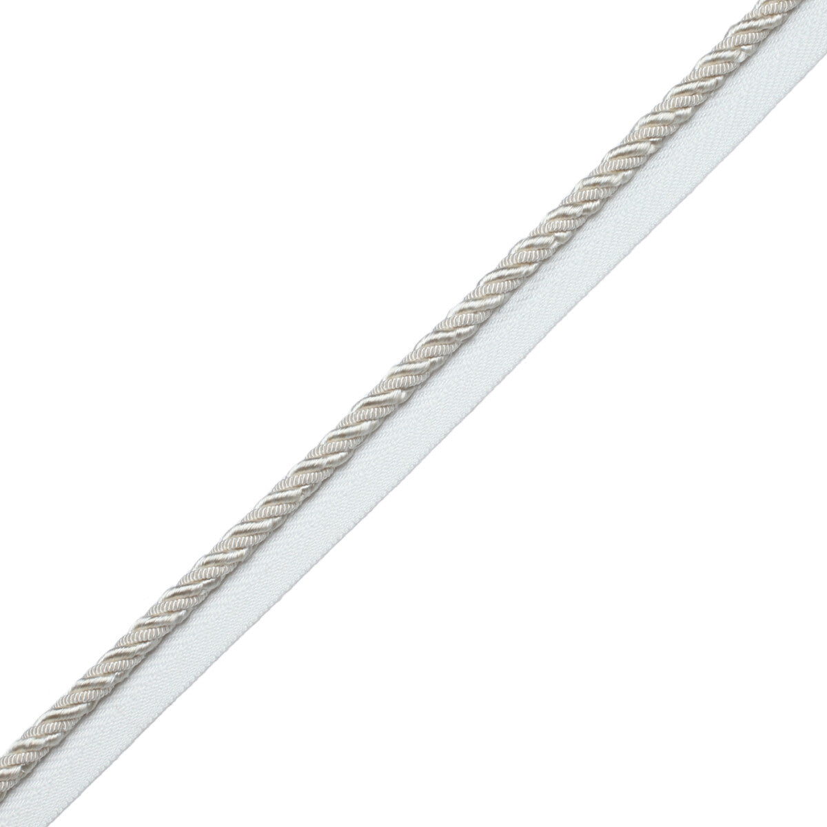 1/4" Aurelia Cord With Tape Trim by Samuel & Sons in Ivory