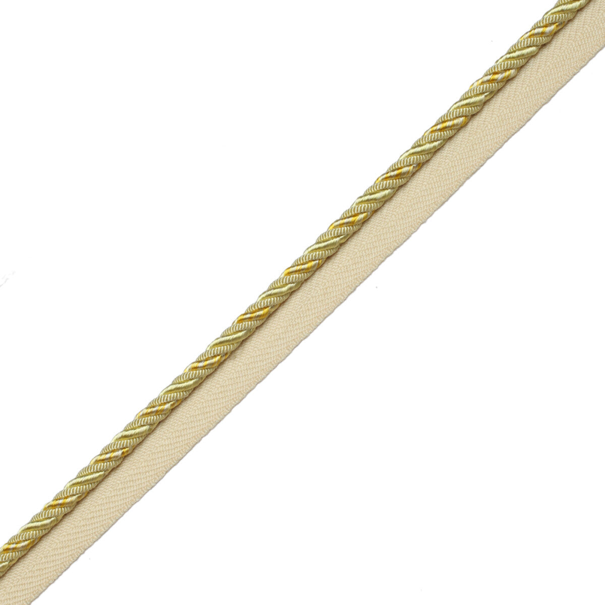 1/4" Aurelia Cord With Tape Trim by Samuel & Sons in Lemon