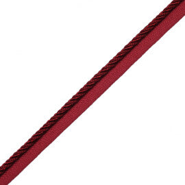 1/4" Aurelia Cord With Tape Trim by Samuel & Sons in Beaujolais