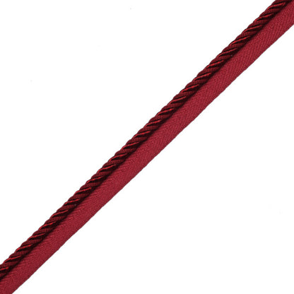 1/4" Aurelia Cord With Tape Trim by Samuel & Sons in Beaujolais