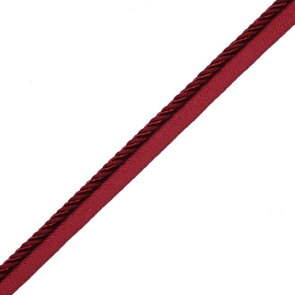 1/4" Aurelia Cord With Tape Trim by Samuel & Sons in Beaujolais