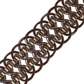 2.6" Aurelia Crete Trim by Samuel & Sons in Chocolate