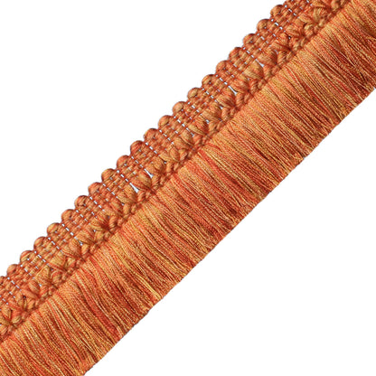 Aurelia Brush Fringe Trim by Samuel & Sons in Tangerine, BR-56131-02, swatch