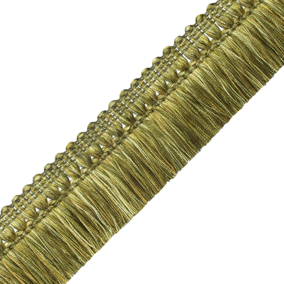Aurelia Brush Fringe Trim by Samuel & Sons in Apple Green, BR-56131-04, swatch