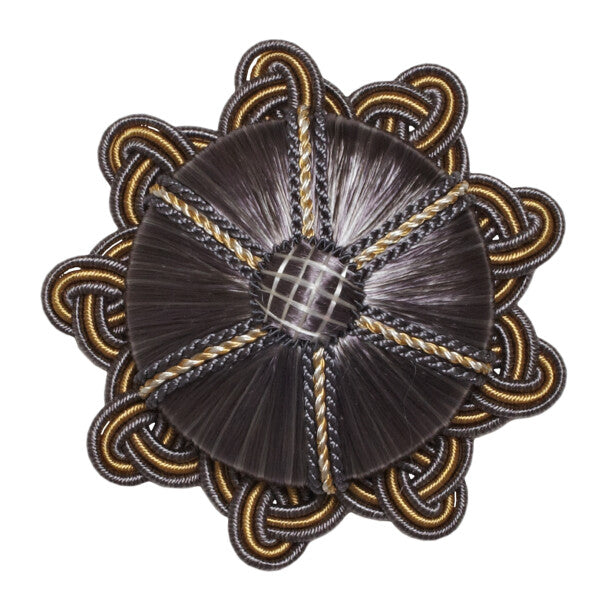 Aurelia Rosette by Samuel & Sons in Charcoal/Citron