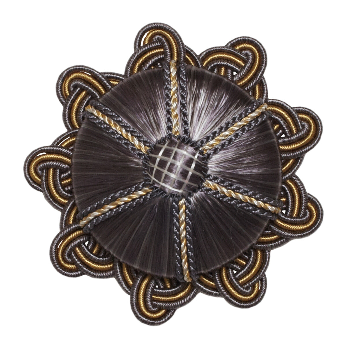 Aurelia Rosette by Samuel & Sons in Charcoal/Citron