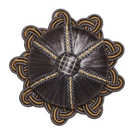 Aurelia Rosette by Samuel & Sons in Charcoal/Citron