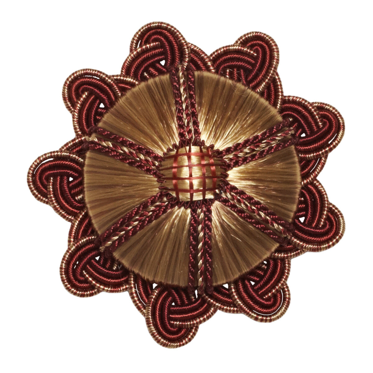 Aurelia Rosette by Samuel & Sons in Bordeaux/Gold