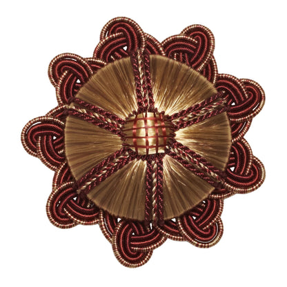Aurelia Rosette by Samuel & Sons in Bordeaux/Gold