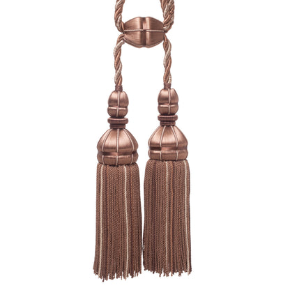 Aurelia Double Tassel Tieback by Samuel & Sons in Chocolate, TT-56134-01, swatch