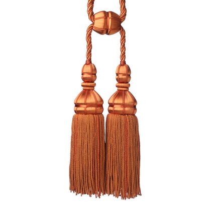 Aurelia Double Tassel Tieback by Samuel & Sons in Tangerine, TT-56134-02, swatch