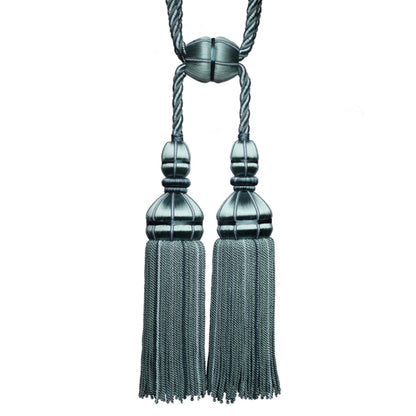 Aurelia Double Tassel Tieback by Samuel & Sons in Aquamarine, TT-56134-03, swatch