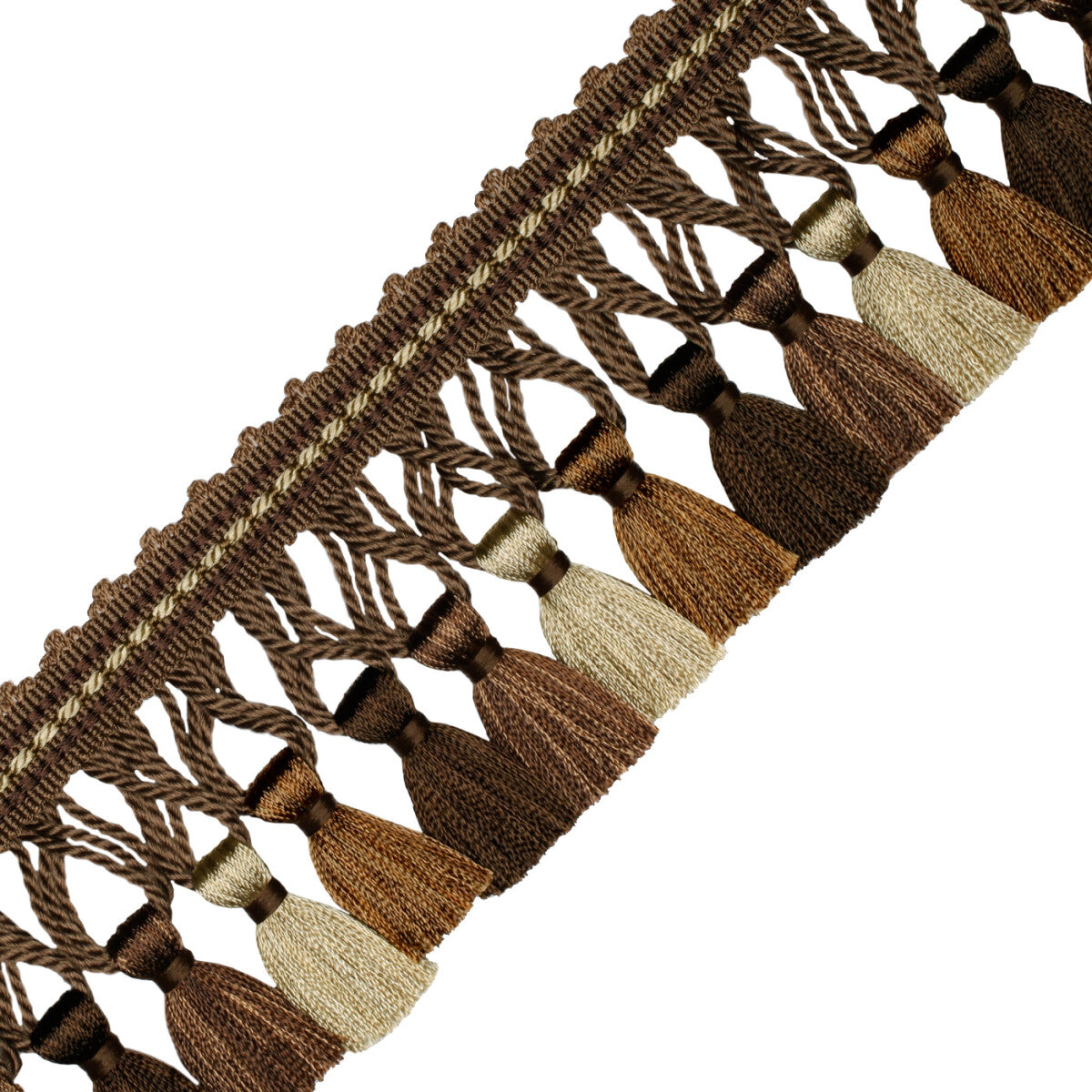 Aurelia Tassel Fringe Trim by Samuel & Sons in Chocolate