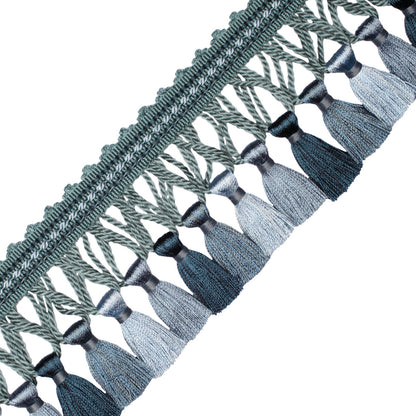 Aurelia Tassel Fringe Trim by Samuel & Sons in Aquamarine
