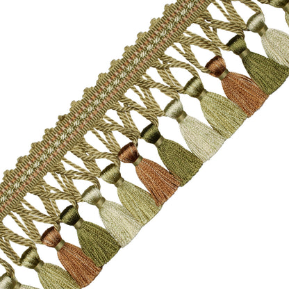 Aurelia Tassel Fringe Trim by Samuel & Sons in Sage