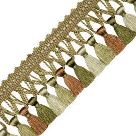 Aurelia Tassel Fringe Trim by Samuel & Sons in Sage