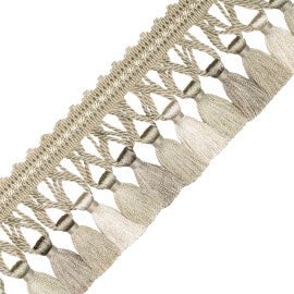 Aurelia Tassel Fringe Trim by Samuel & Sons in Bisque