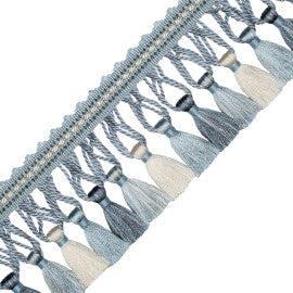 Aurelia Tassel Fringe Trim by Samuel & Sons in Wedgewood