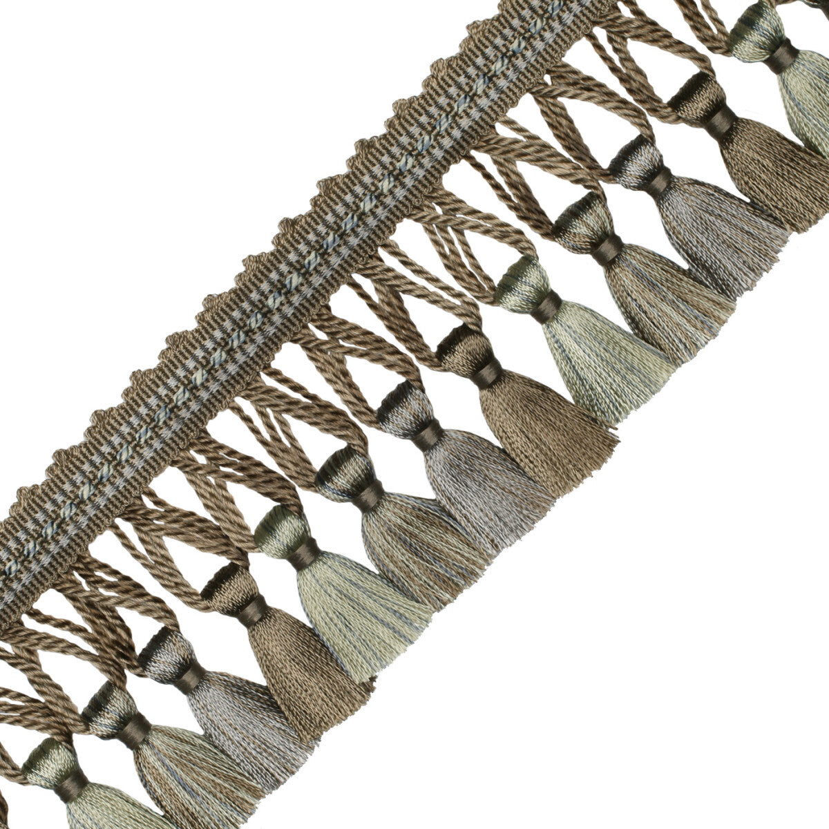 Aurelia Tassel Fringe Trim by Samuel & Sons in Gris