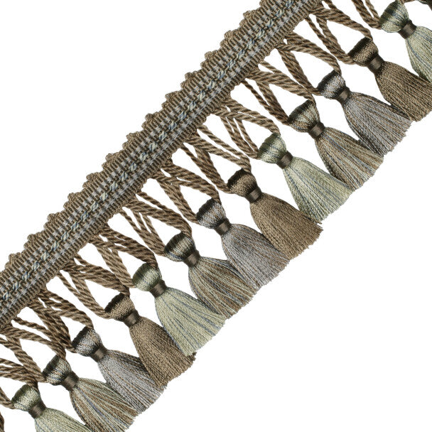 Aurelia Tassel Fringe Trim by Samuel & Sons in Gris