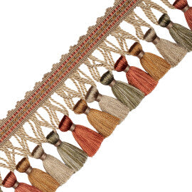 Aurelia Tassel Fringe Trim by Samuel & Sons in Tea