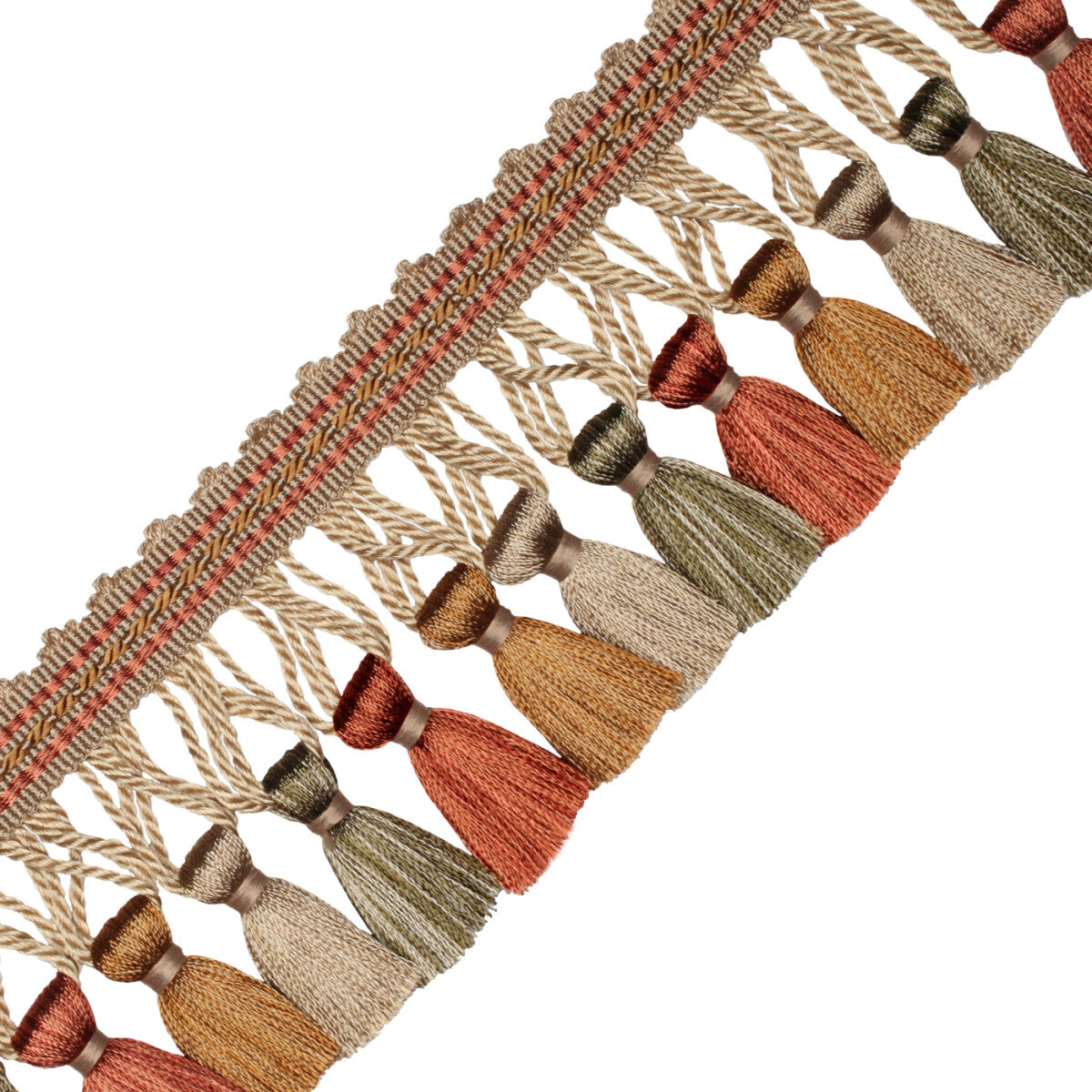 Aurelia Tassel Fringe Trim by Samuel & Sons in Tea