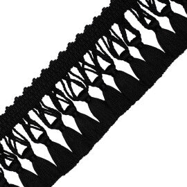 Aurelia Tassel Fringe Trim by Samuel & Sons in Onyx