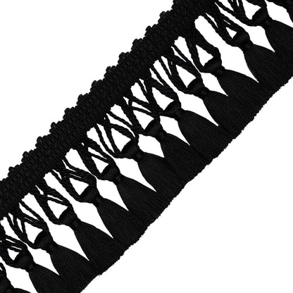 Aurelia Tassel Fringe Trim by Samuel & Sons in Onyx