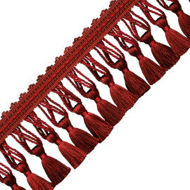 Aurelia Tassel Fringe Trim by Samuel & Sons in Beaujolais