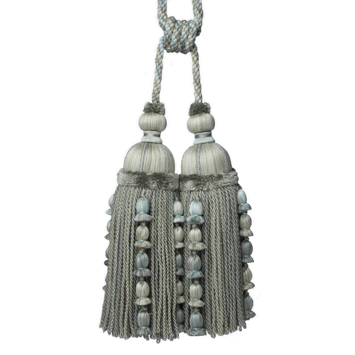 Kensington Double Tassel Tieback by Samuel & Sons in Sea Glass