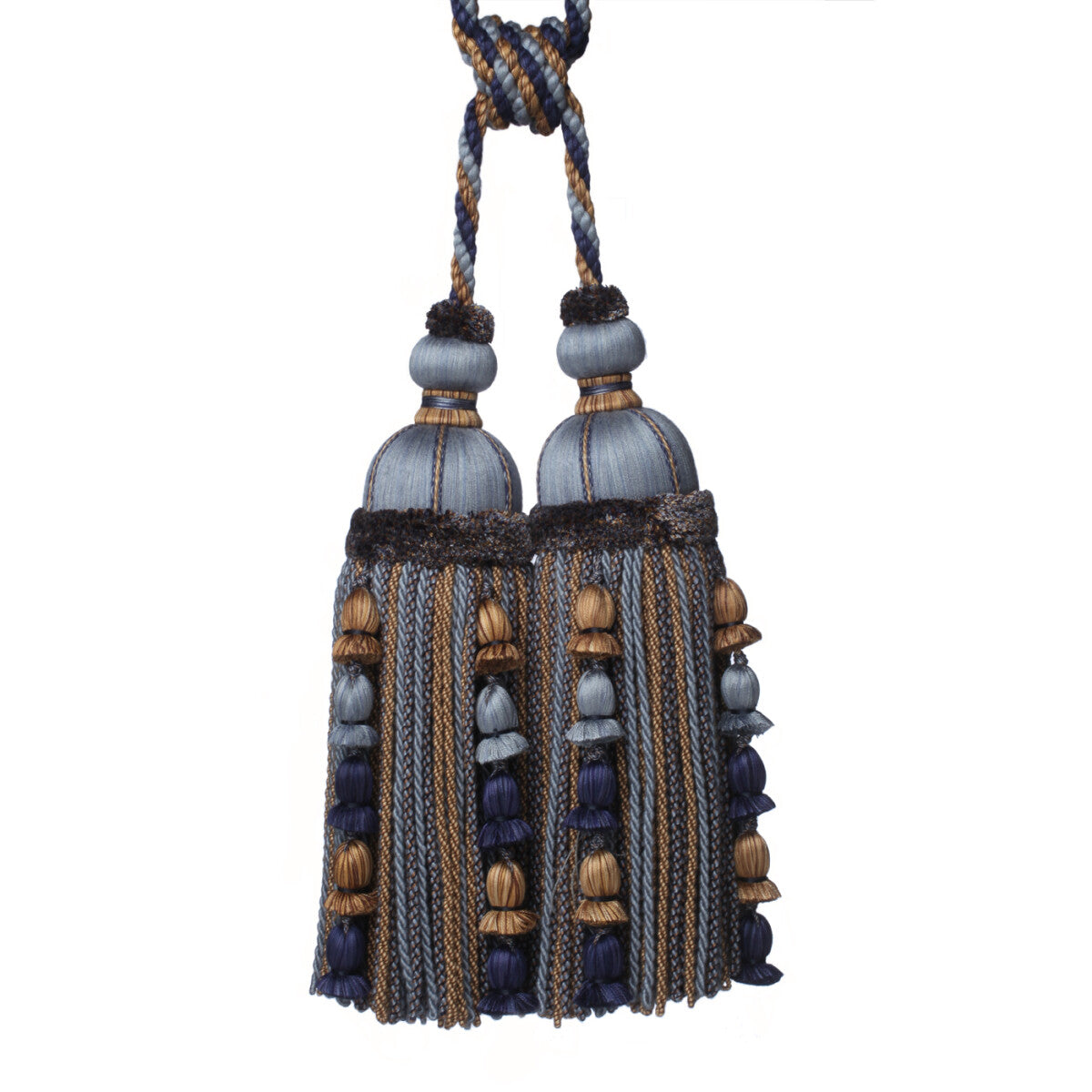 Kensington Double Tassel Tieback by Samuel & Sons in Royal Oak