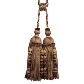 Kensington Double Tassel Tieback by Samuel & Sons in Walnut