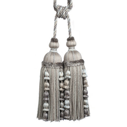 Kensington Double Tassel Tieback by Samuel & Sons in Platinum