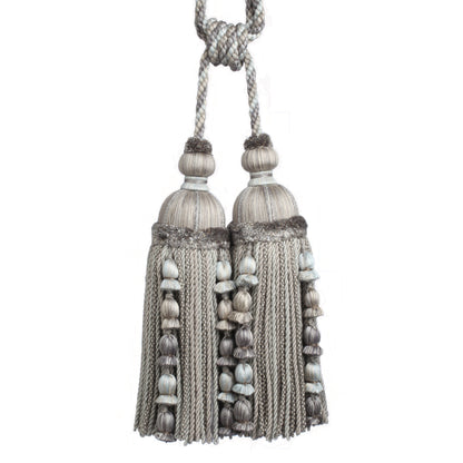 Kensington Double Tassel Tieback by Samuel & Sons in Platinum