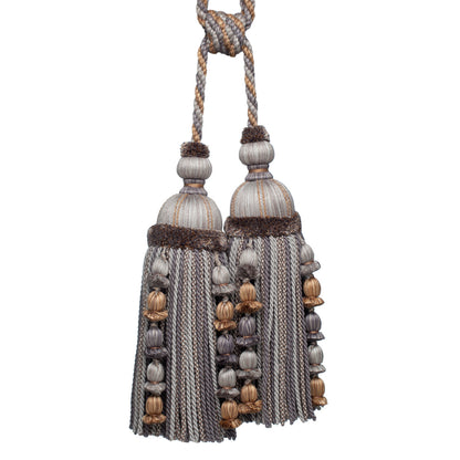 Kensington Double Tassel Tieback by Samuel & Sons in Field Stone