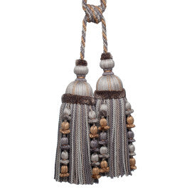 Kensington Double Tassel Tieback by Samuel & Sons in Field Stone