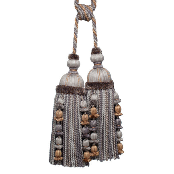 Kensington Double Tassel Tieback by Samuel & Sons in Field Stone