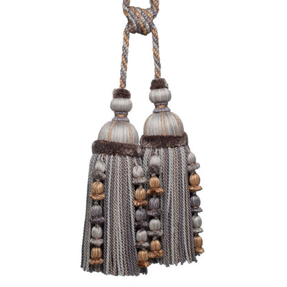 Kensington Double Tassel Tieback by Samuel & Sons in Field Stone