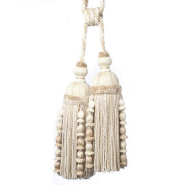 Kensington Double Tassel Tieback by Samuel & Sons in Marble